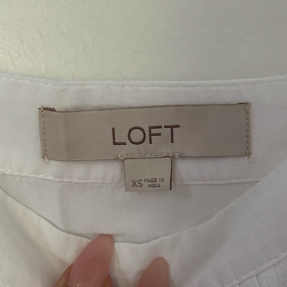 LOFT White Lace Trim Tank Top, Women’s XS - Picture 5 of 5